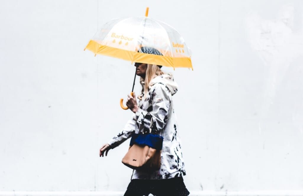 woman with umbrella