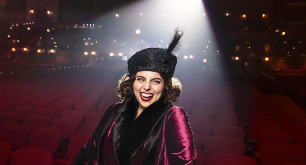 Beanie Feldstein on stage as Fanny Brice in Broadway