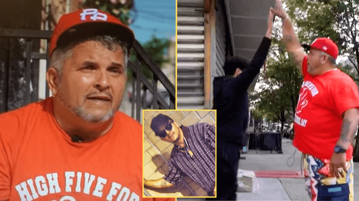 Former Addict Stands at a Street Corner and Talks to the School Children Passing By - Spreading His New Addiction