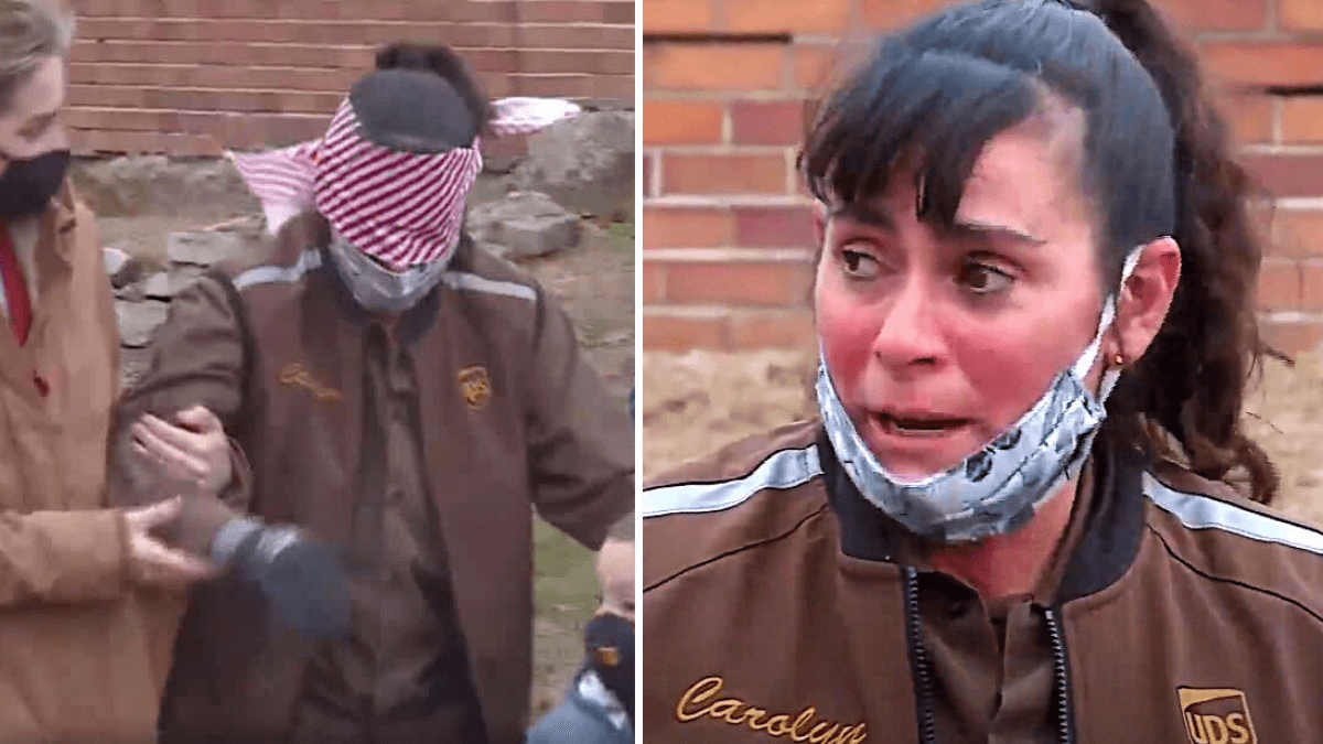 UPS Customers Trick Delivery Driver, Blindfold Her... and Then Do Something Truly Shocking
