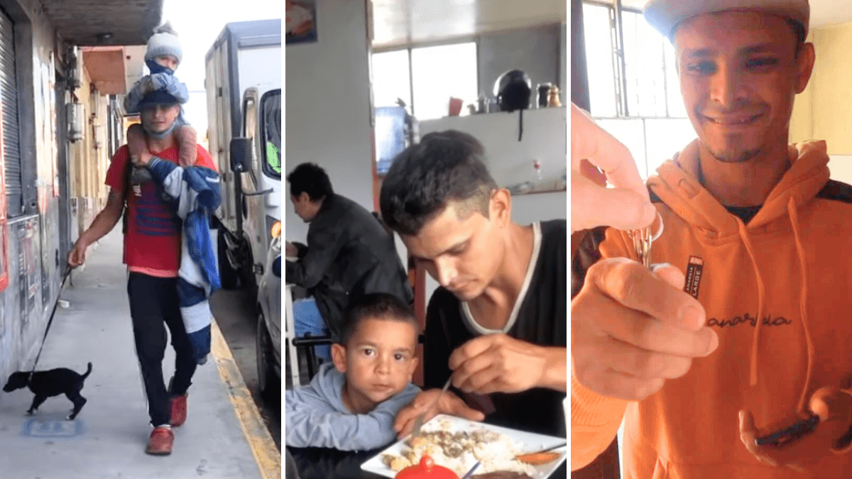 Man Walks for 3 Months With Son in Search of a Better Life - Stranger Gifts Him a New Home, but Thats Not All