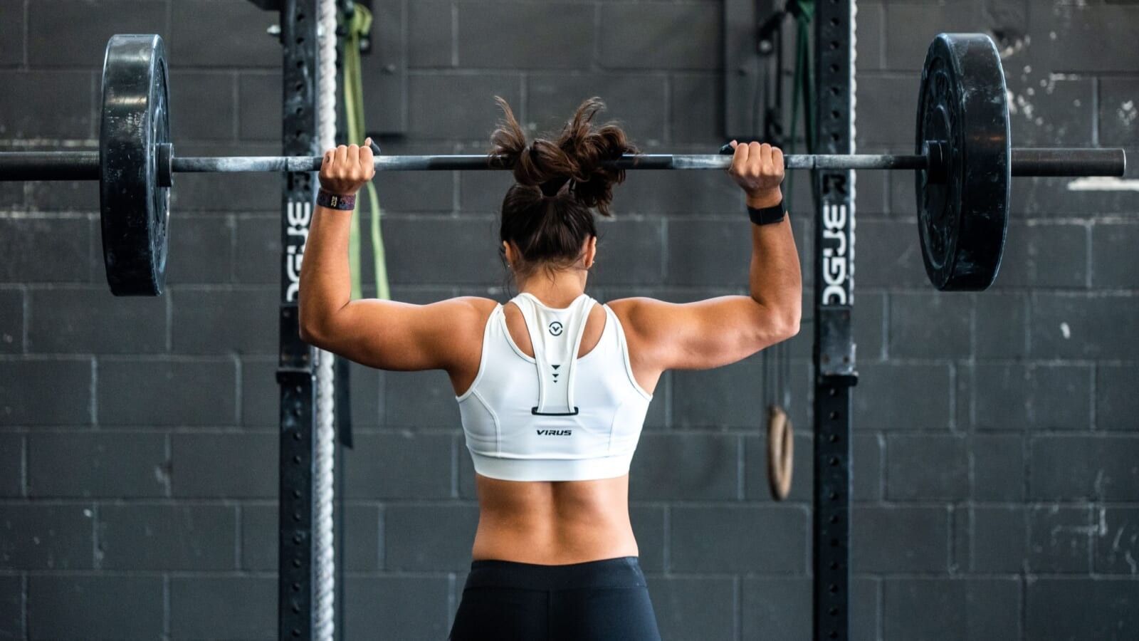 woman lifting weights