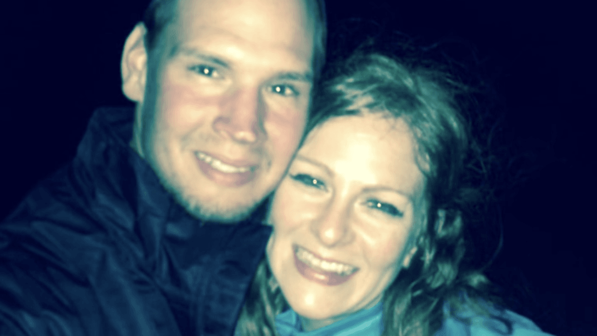 a couple taking a photo