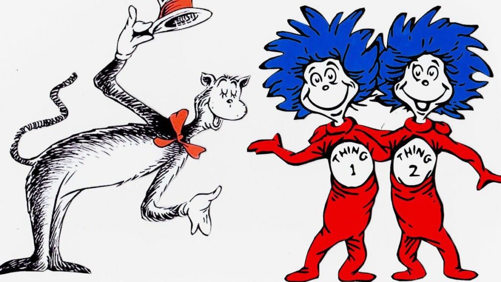 Cat in the Hat Seuss Thing 1 and Thing 2