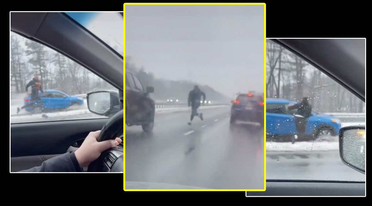 "Highway Hero": Watch This Man Dodge In and Out of Traffic to Save Unconscious Driver (VIDEO)