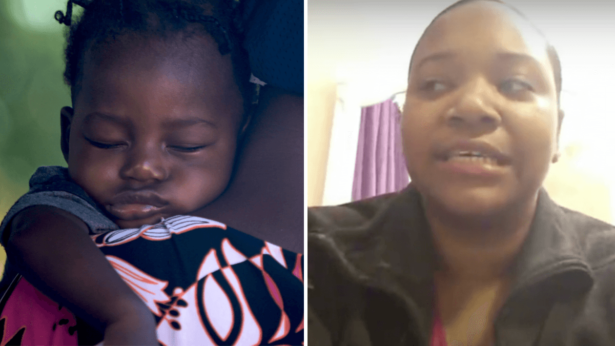 Mom Struggles With Her Sleeping Baby - Elderly Man Watching Asks an Unexpected Question