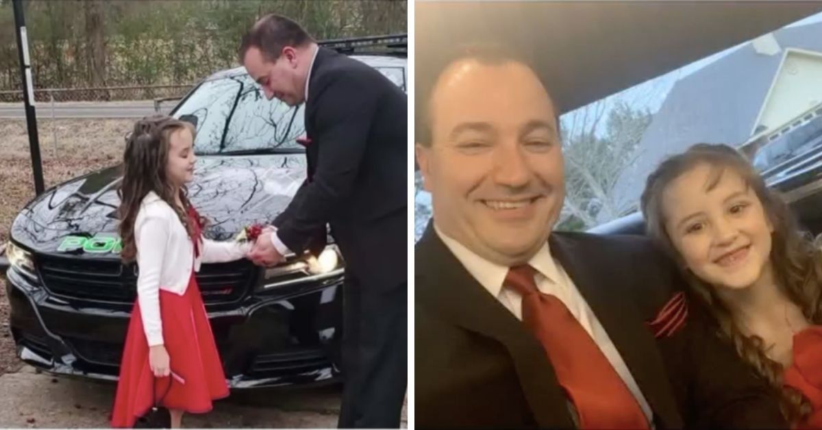 Heroic Police Officer Steps in to Take Girl to Father-Daughter Dance