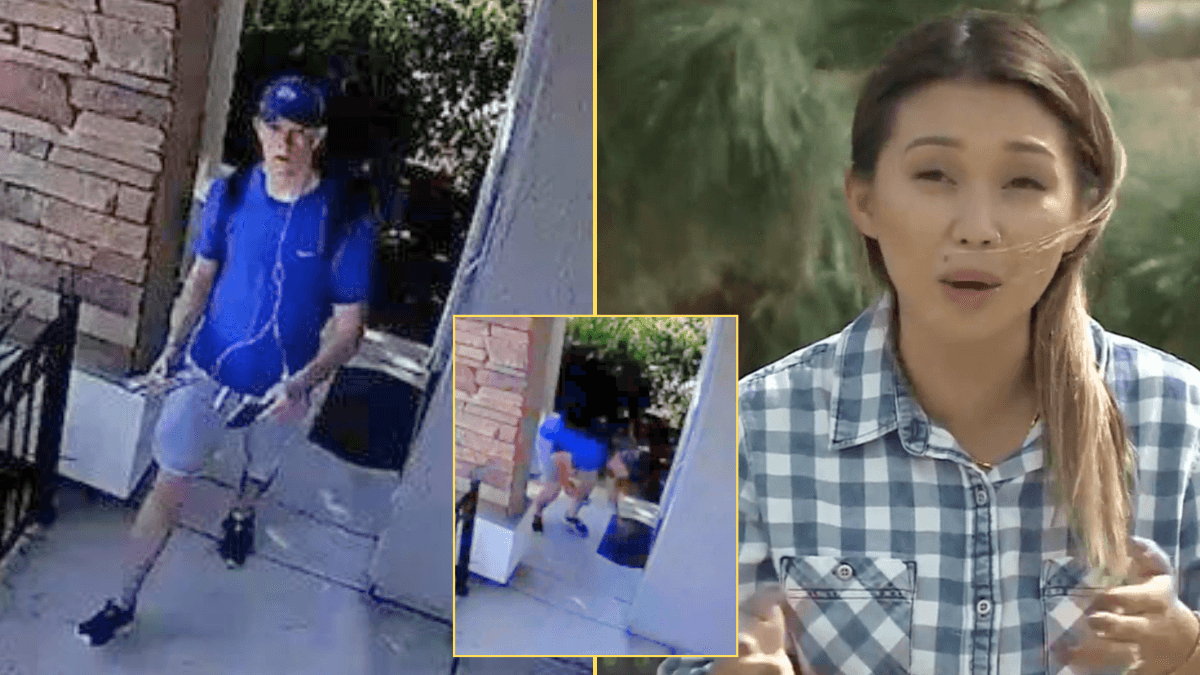 Scared Mom Alone at Home Hears a Stranger Knock on the Door - What Security Camera Reveals Makes Her Chase After Him