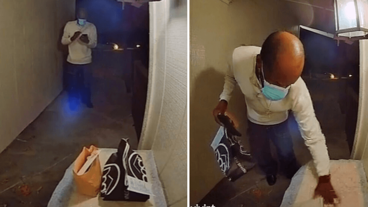 Uber Eats Driver Leaves Mystery Bag on Porch - What a Couple Finds Inside Takes Them by Surprise