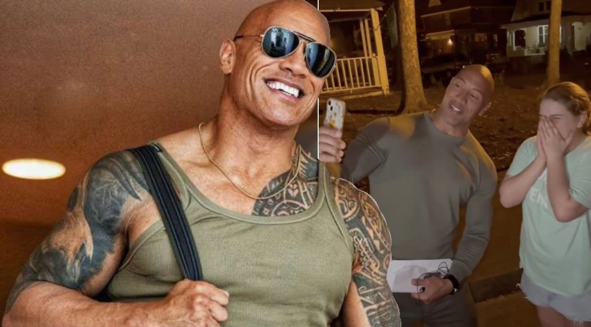 The Rock Films Custom Selfie for Girl Superfan Who Waited Two Hours to Meet Him