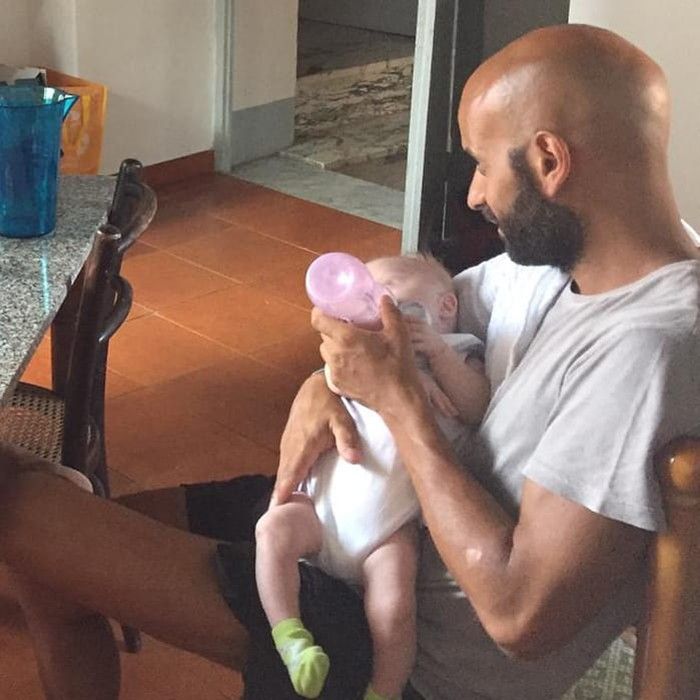 Luca Trapanese Feeds Baby Alba 