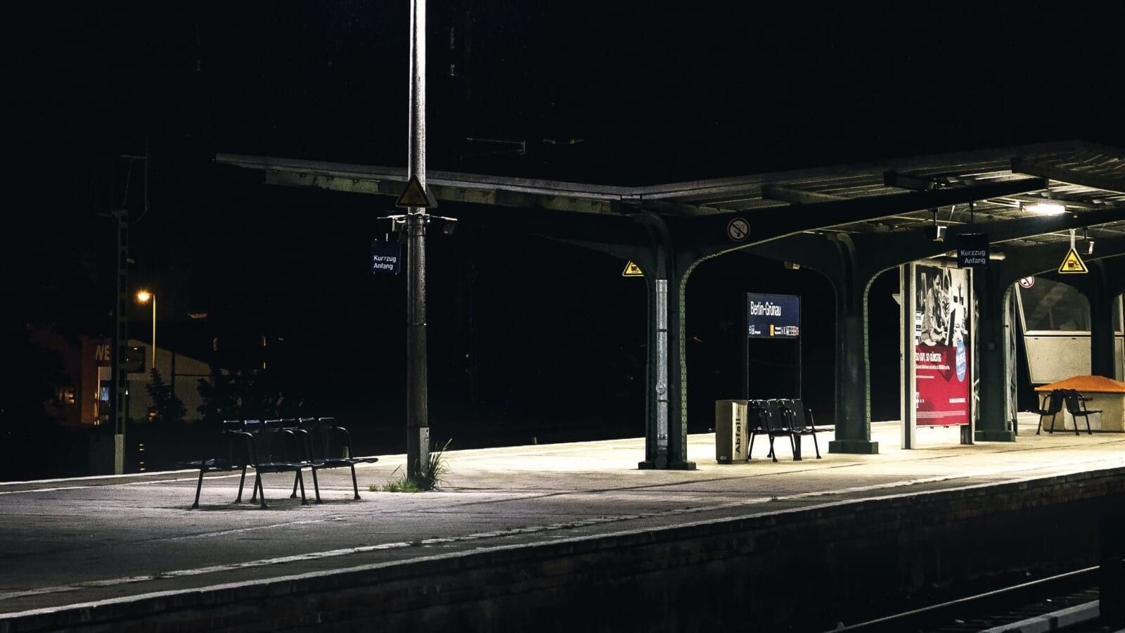 train station at night