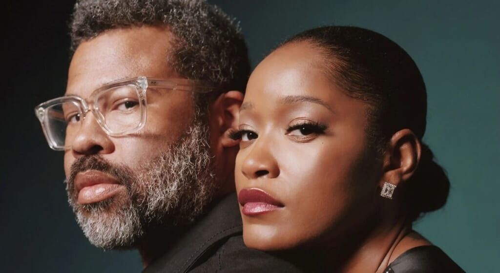 Headshot of Jordan Peele and Keke Palmer for the film Nope.