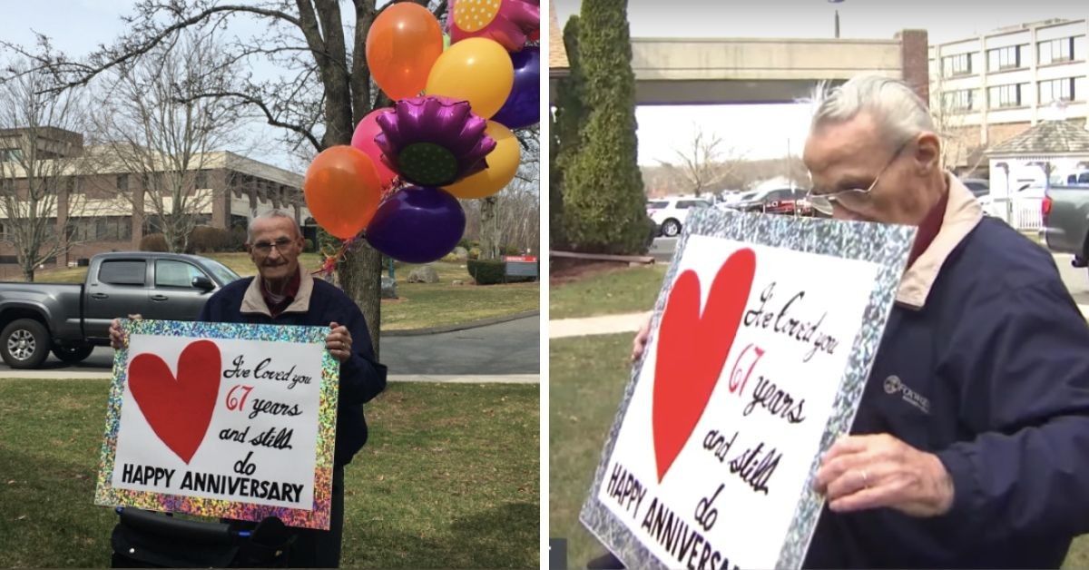 Separated by Coronavirus, Husband Celebrates 67th Anniversary Outside His Wife's Nursing Home