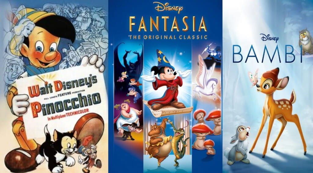 Disney golden age pinocchio fantasia and bambi 1024x567