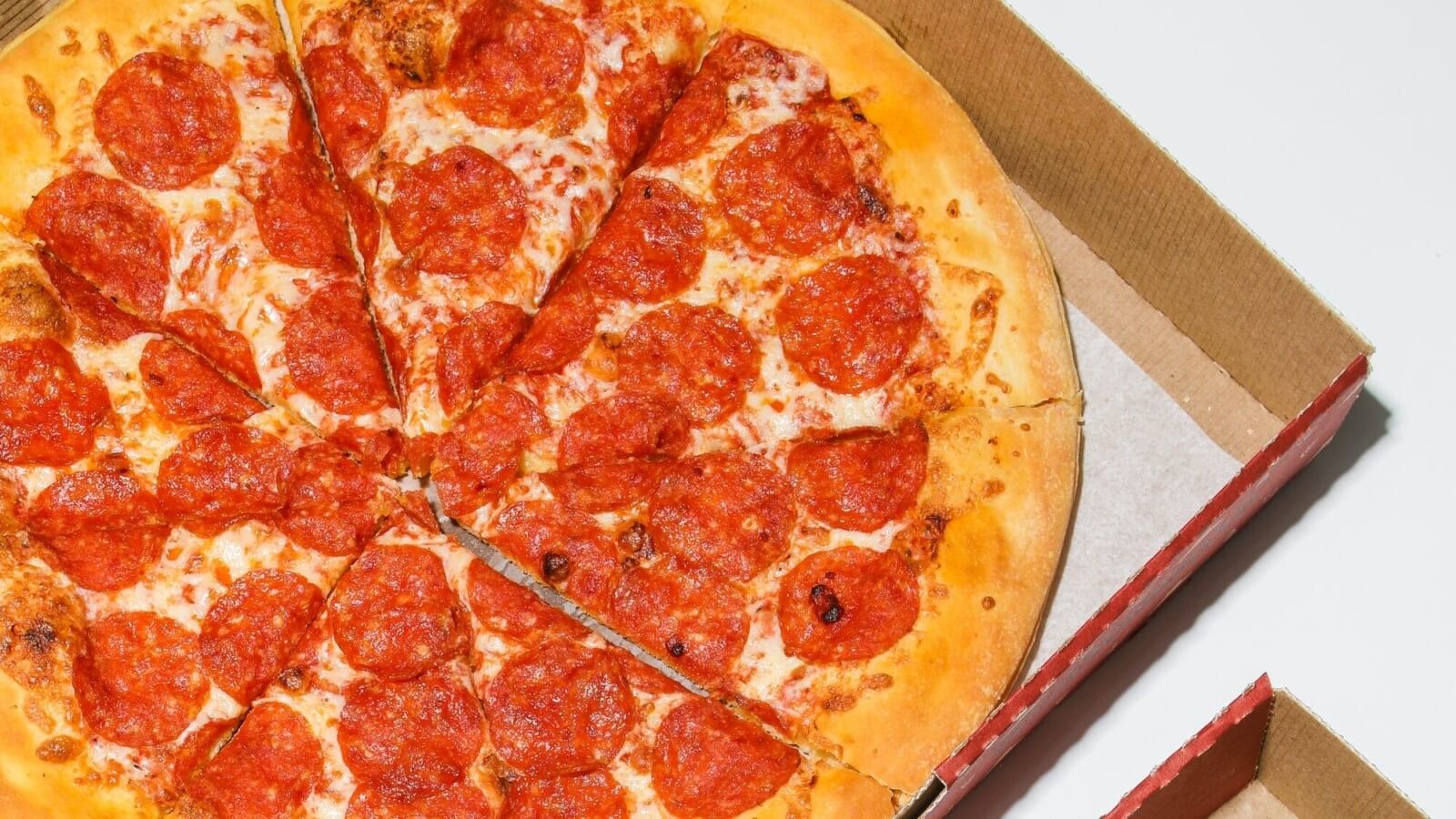 pizza in a take out box