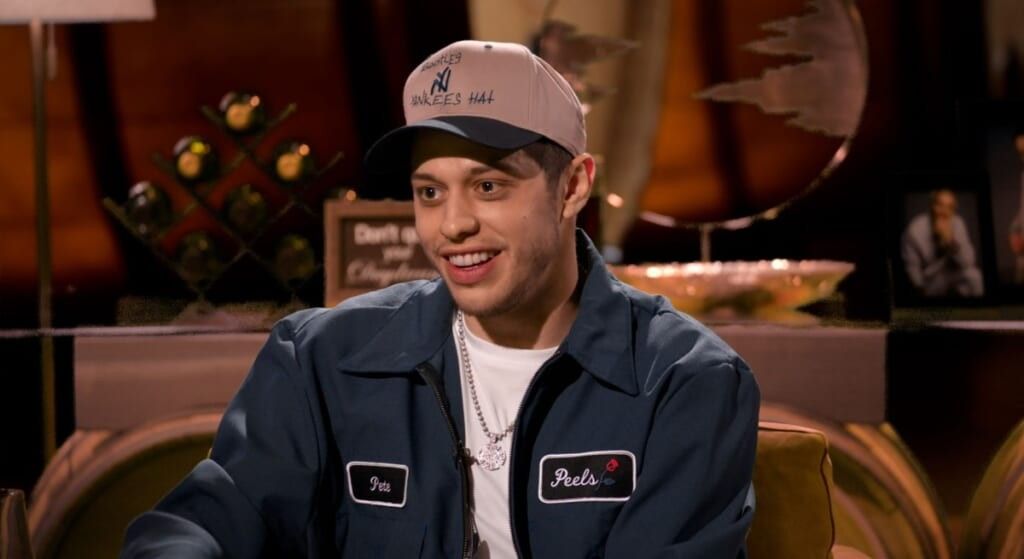Pete Davidson being interviewed on Kevin Hart