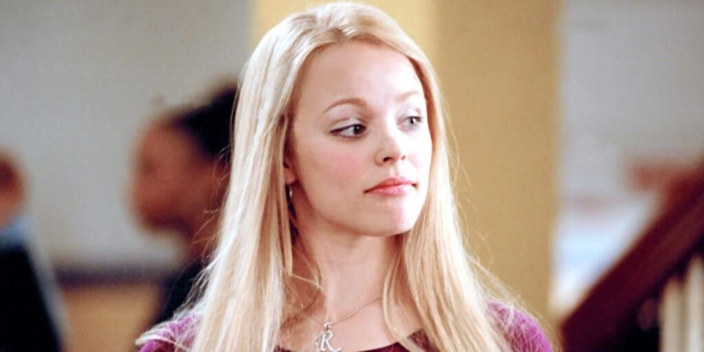 Regina George from Mean Girls walking school hallway