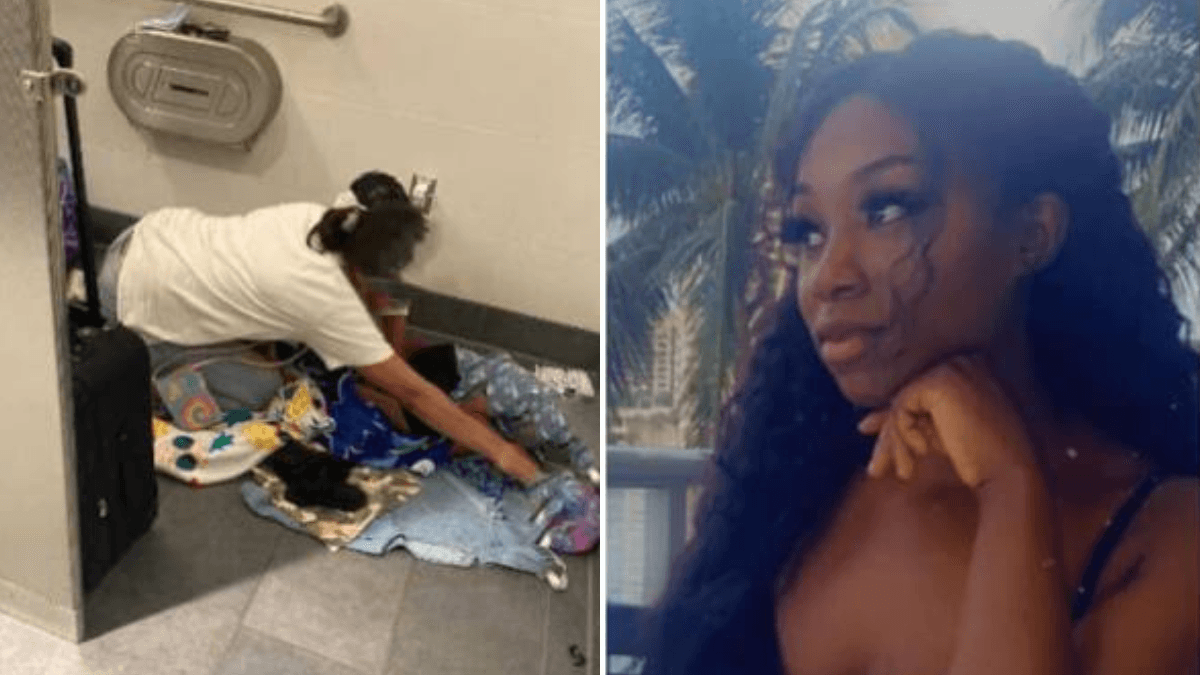 Mom Sleeps on Airport Bathroom Floor With Her Kids - Stranger Hears Her Cries and Makes an Instant Decision