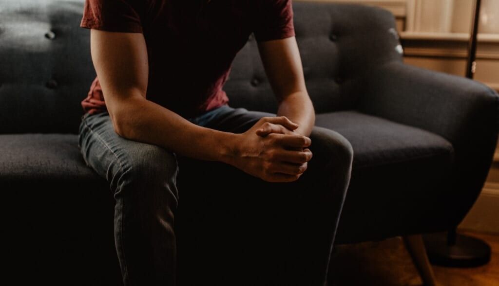 young man seeks help in therapy