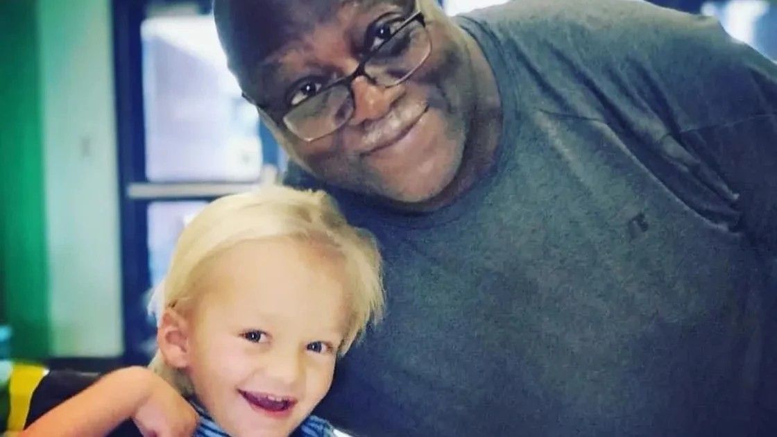 little boy with an older man