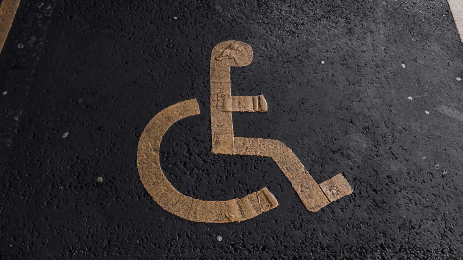 wheelchair accessible sign on door