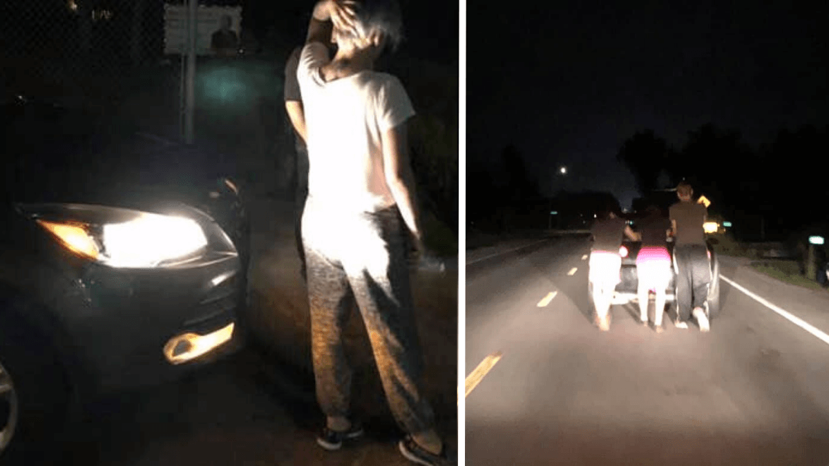 Woman Traveling Alone Is Distressed When Car Breaks Down Late At Night - Then, 3 Teens Stop Next To Her