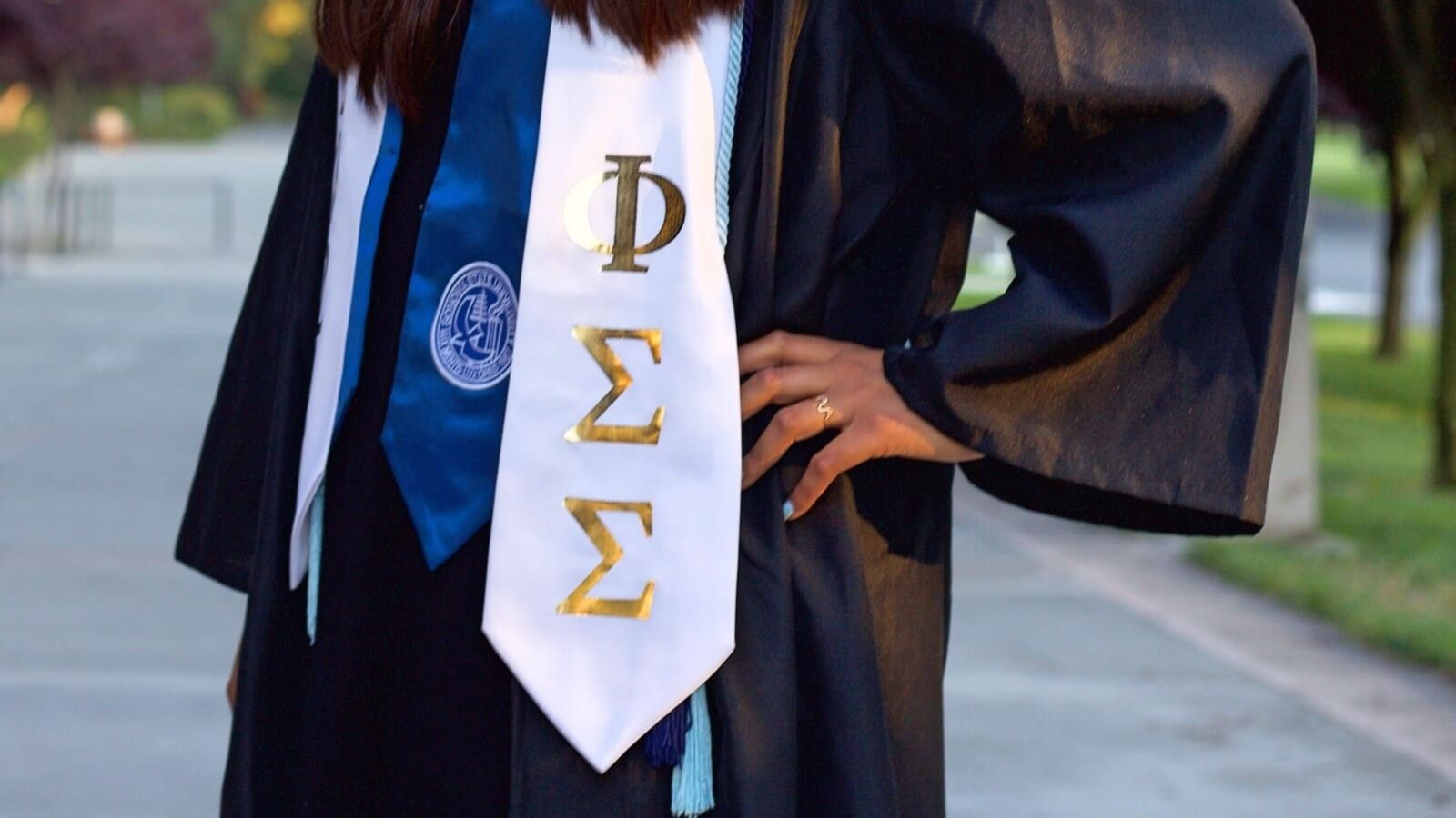 girl at her graduation