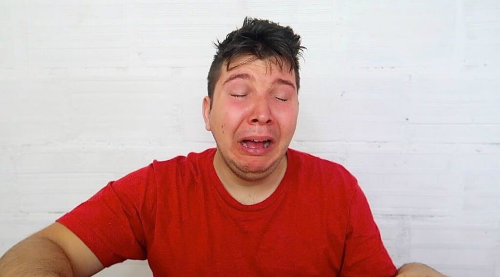 Nicholas Perry of Nikocado Avocado Crying On Screen