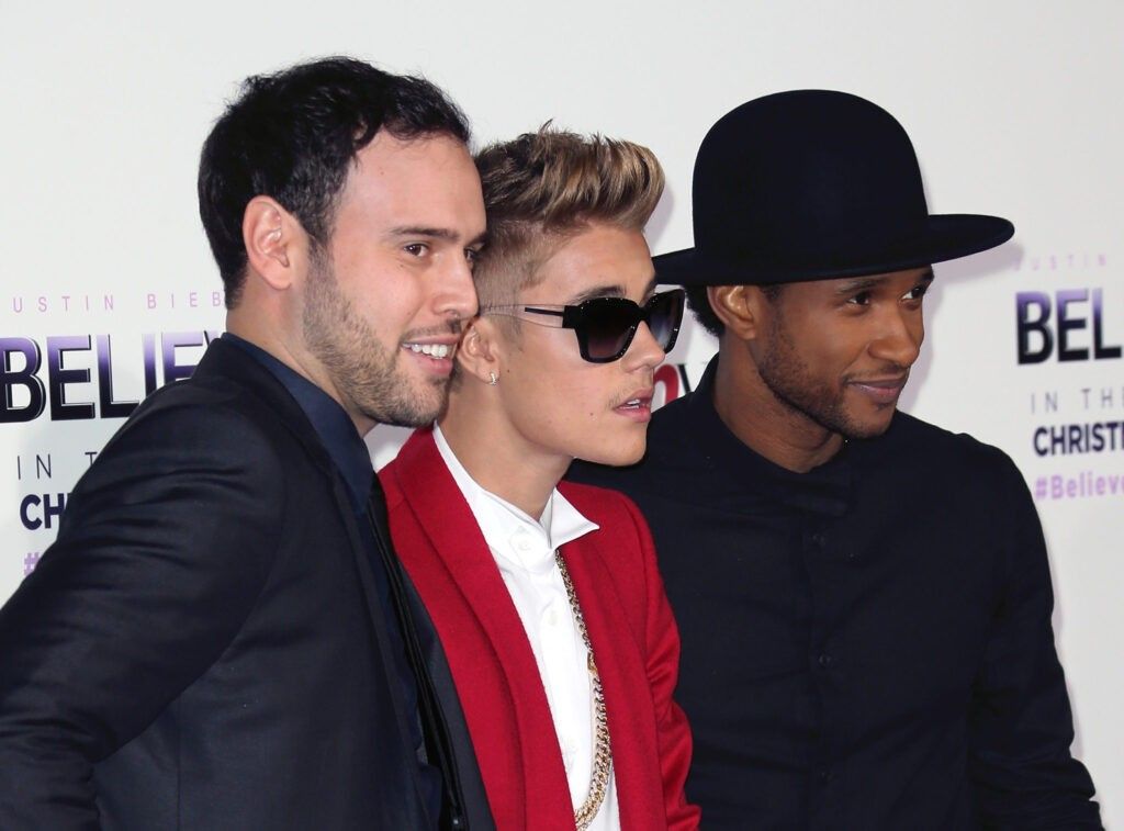 Scooter-Braun-Usher-and-Justin-Bieber