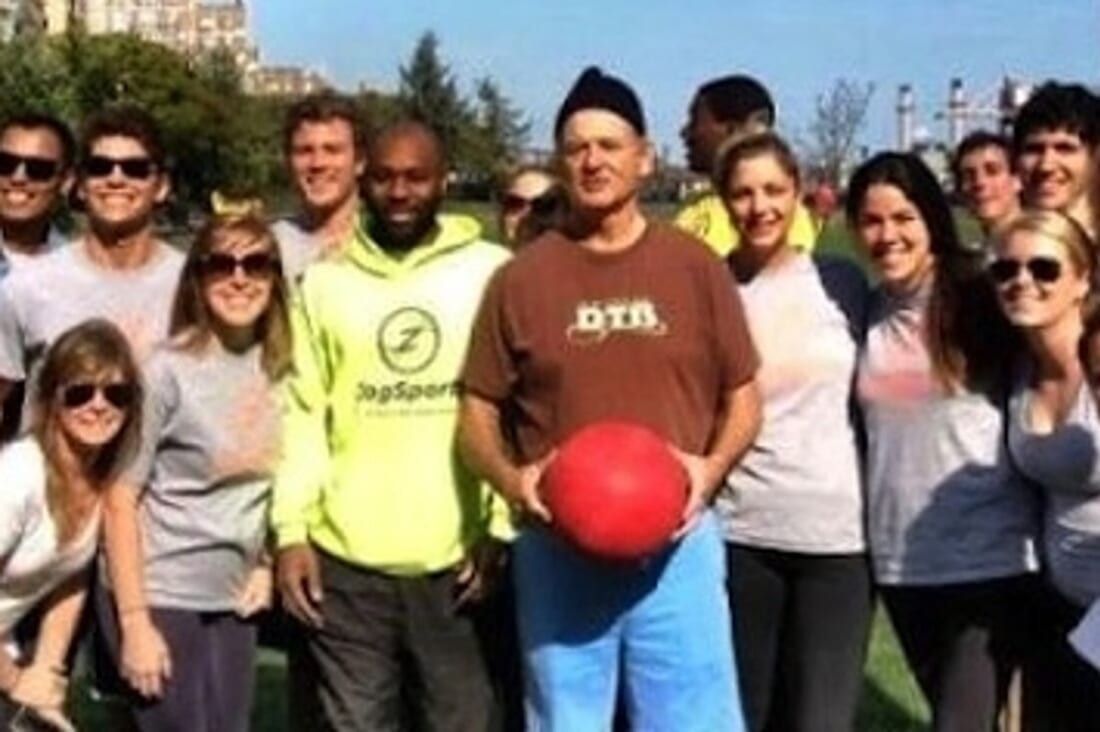 Bill Murray crashing a kickball game. 