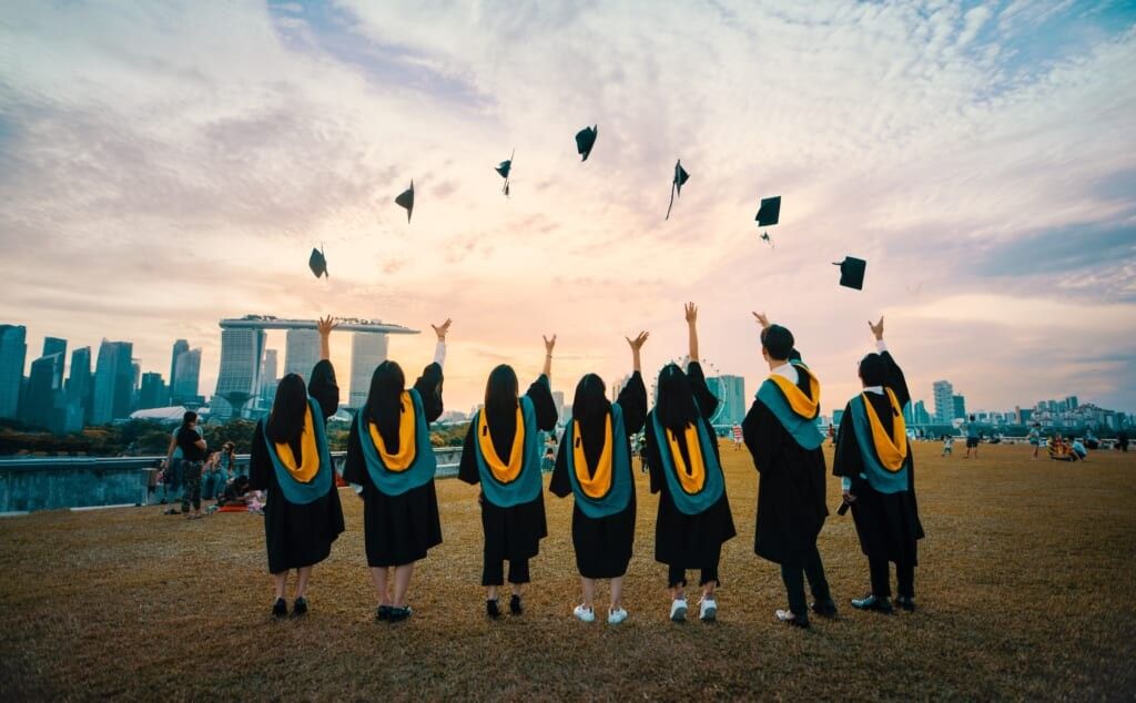 college graduation outdoors